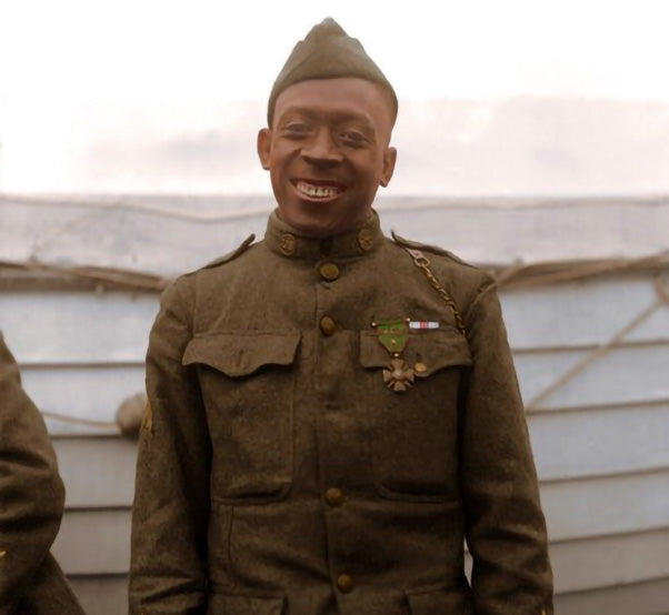 Nicknamed "Black Death", Henry Johnson wounded 21 times in Argonne…but kept fighting