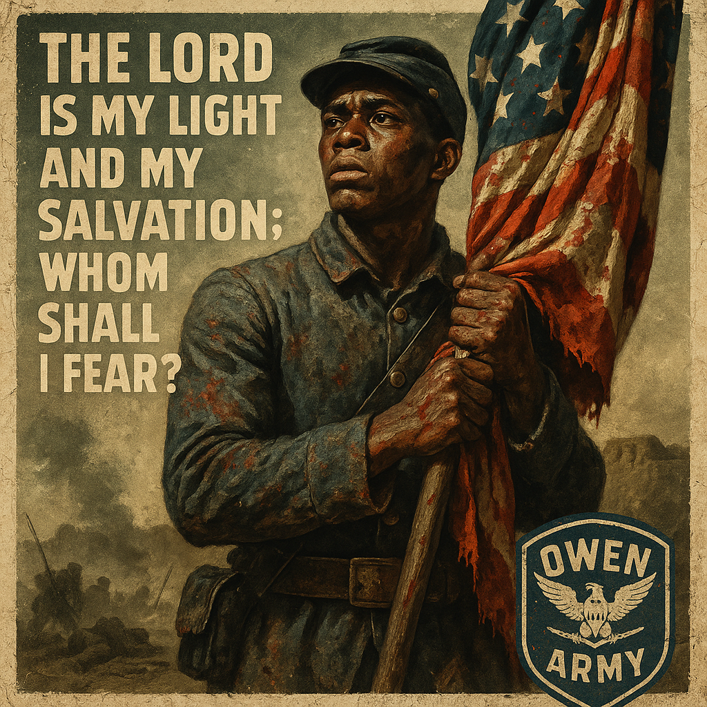 Alfred B. Hilton Holding the Union Flag at Fort Wagner, 1863