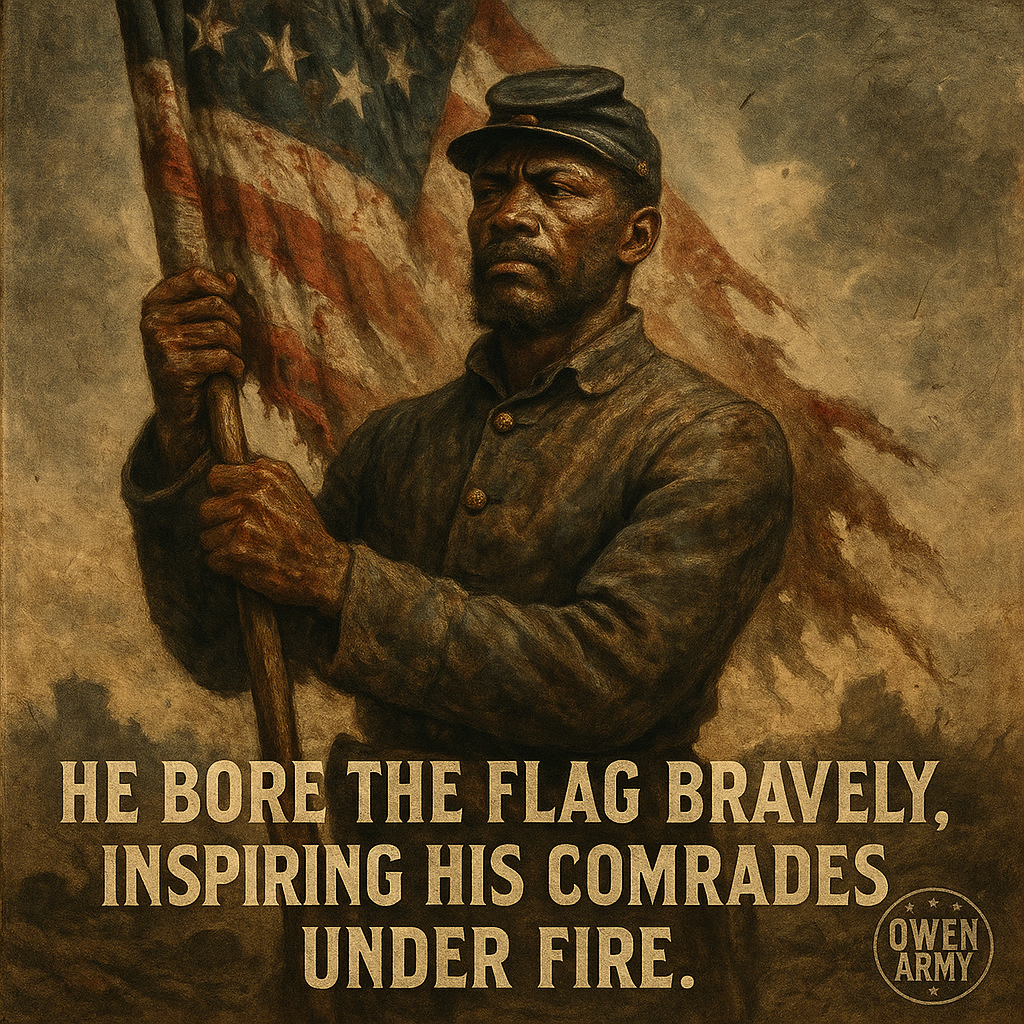 Alfred B. Hilton Carrying the Flag at Fort Wagner Medal of Honor