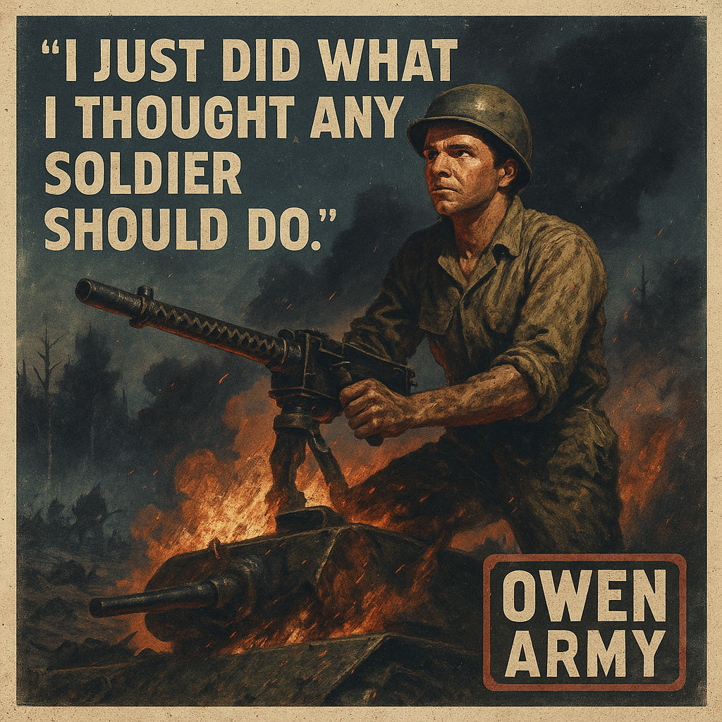 Audie Murphy's Holtzwihr stand that earned the Medal of Honor