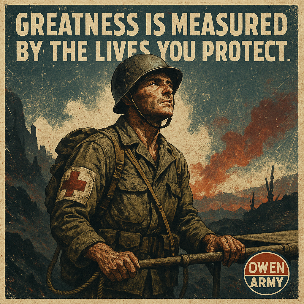 Desmond Doss, unarmed medic who saved 75 men at Hacksaw Ridge