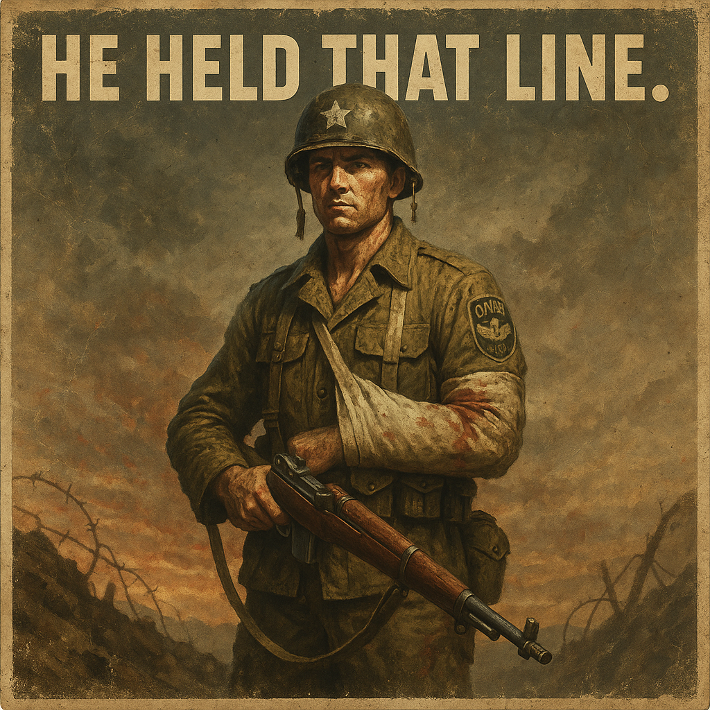 Medal of Honor hero Edward R. Schowalter Jr. holds the line