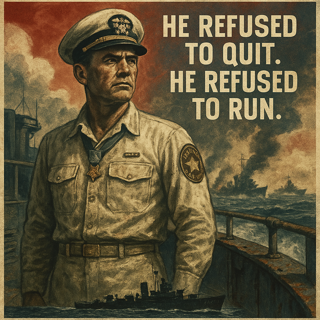 Ernest E. Evans at Leyte Gulf aboard USS Samuel B. Roberts