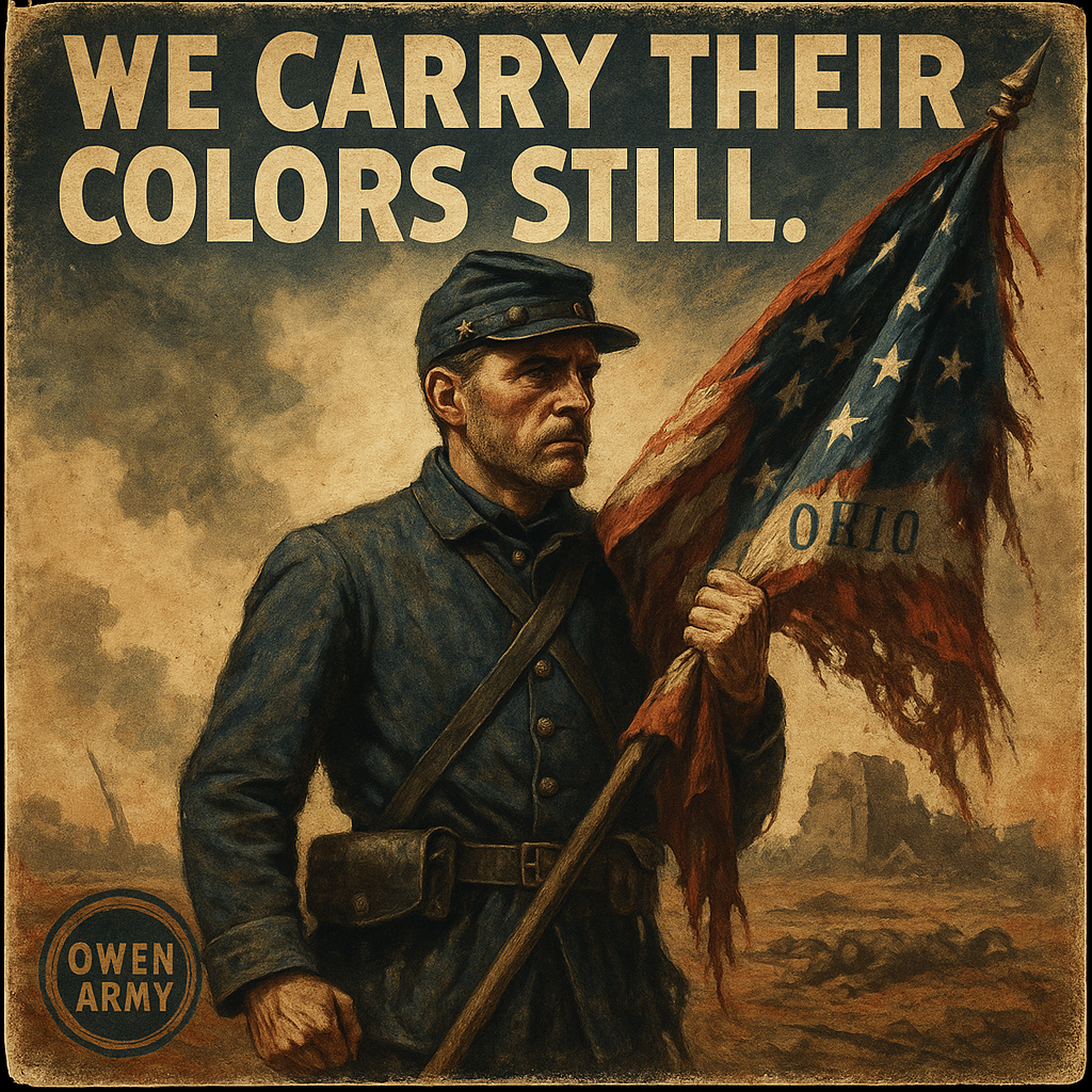 Robert J. Patterson at Fort Wagner Holding the Regimental Colors
