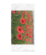 Flanders Fields Poppies - Rememrance Towel Beach Towel 30x60