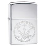 Zippo HP Chrome Bob Marley Leaf Lighter