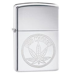Zippo HP Chrome Bob Marley Leaf Lighter