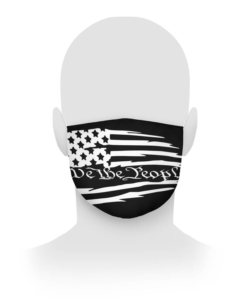 We The People Tattered Flag Face Mask