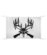 Deer Skull with Crossed Rifles Cloth Face Mask