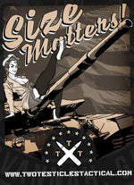 Two Testicles Tactical Size Matters Men's T-Shirt | Unisex Cotten Tee