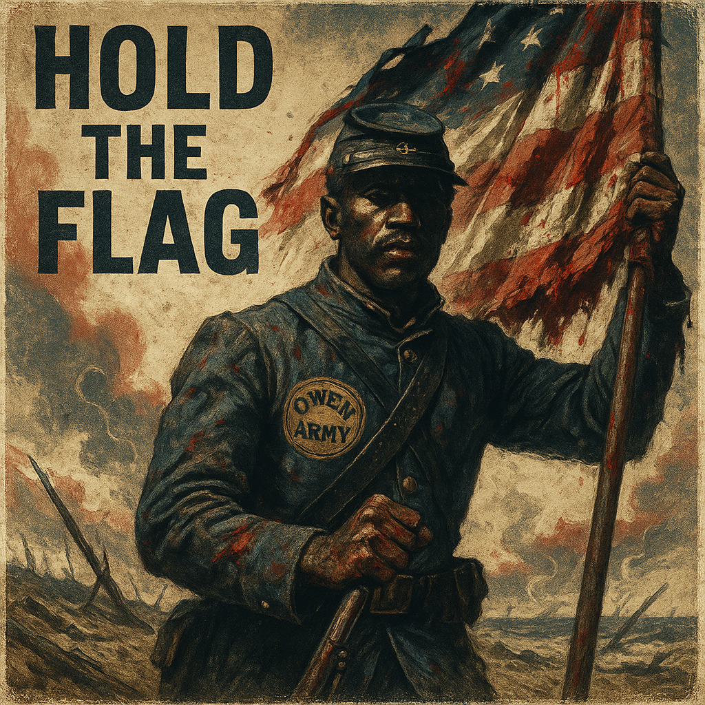 Alfred B. Hilton Carrying the Flag at Fort Wagner in 1863