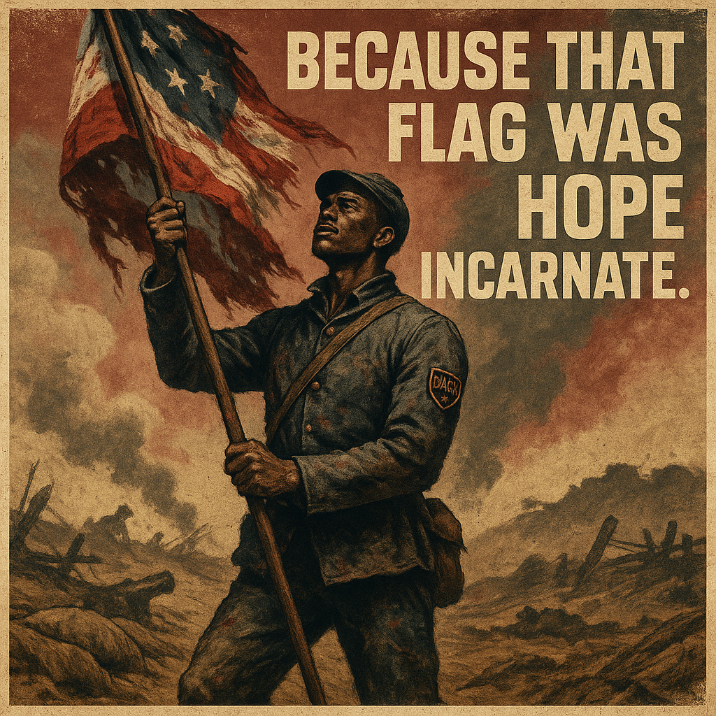 Alfred B. Hilton at Fort Wagner flag bearer who won the Medal of Honor