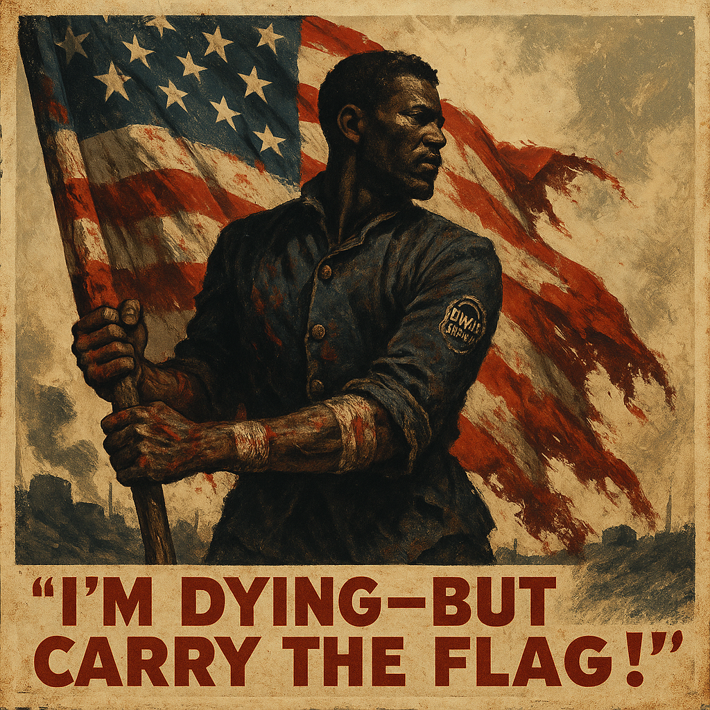 Alfred B. Hilton carried the colors at Fort Wagner, Medal of Honor