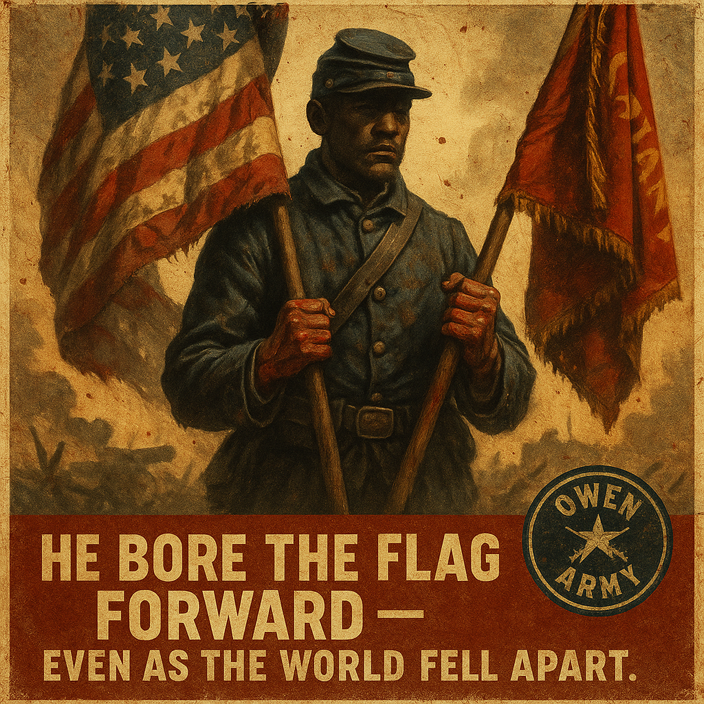 Alfred B. Hilton Bearing the Colors at Fort Wagner