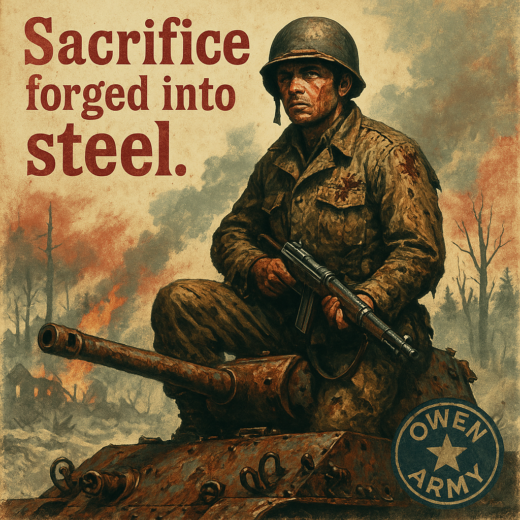 Audie Murphy's Medal of Honor Stand on a Tank Destroyer