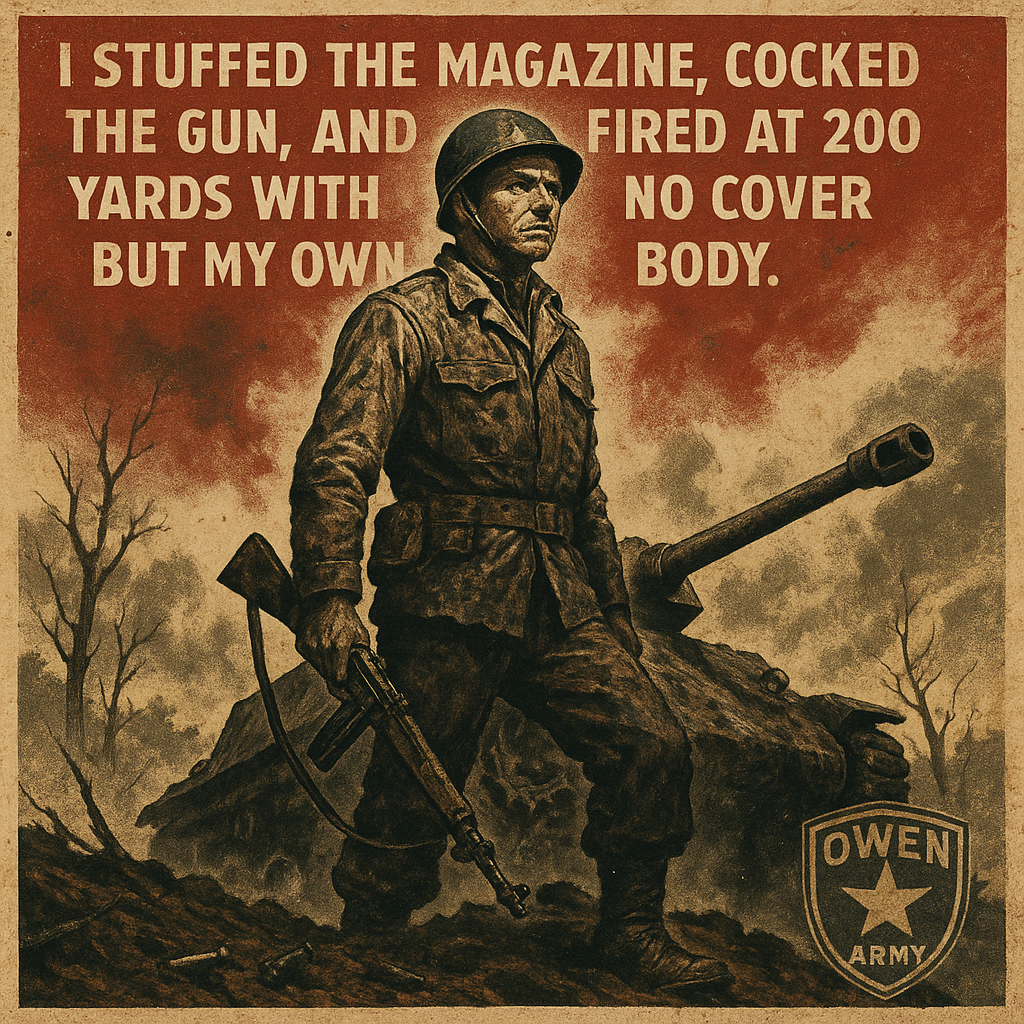 Audie Murphy at Holtzwihr, Medal of Honor Recipient and WWII Hero