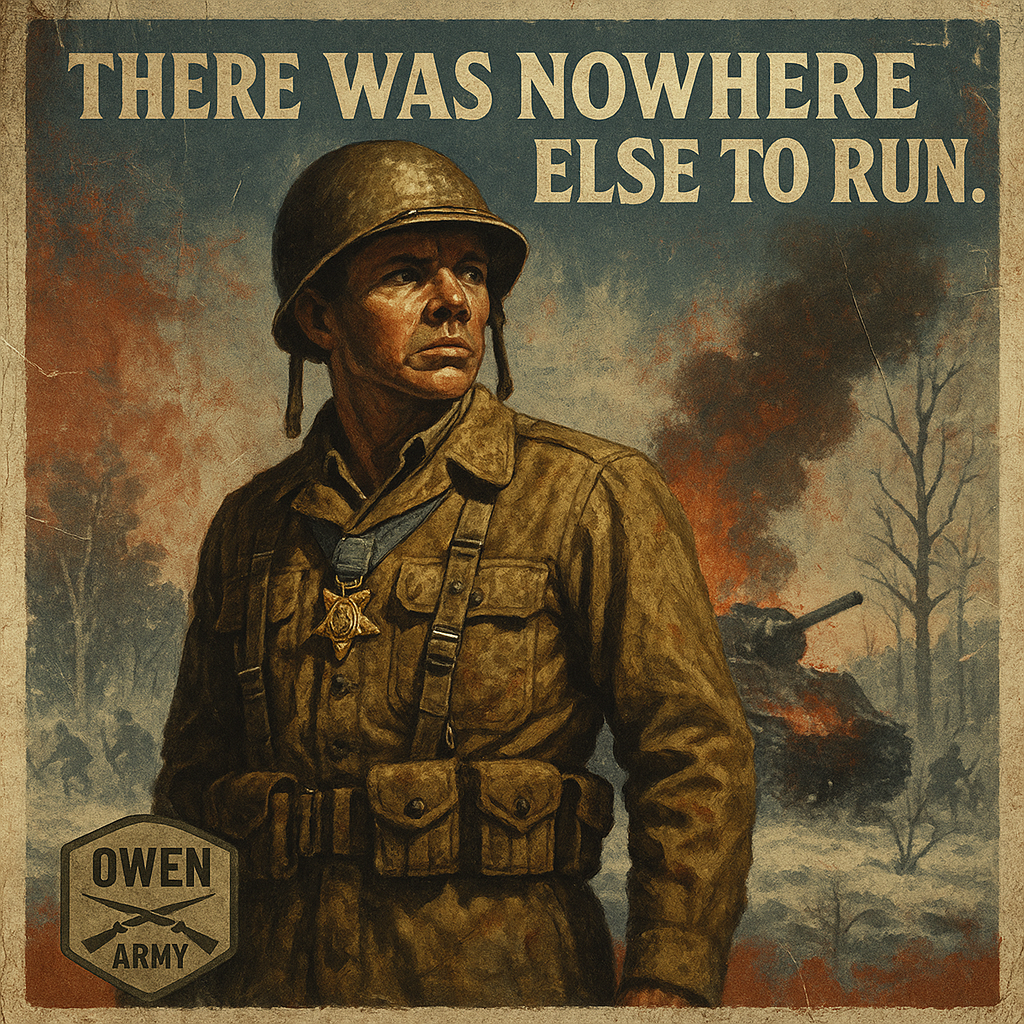 Audie Murphy’s Holtzwihr stand in 1945 earned the Medal of Honor