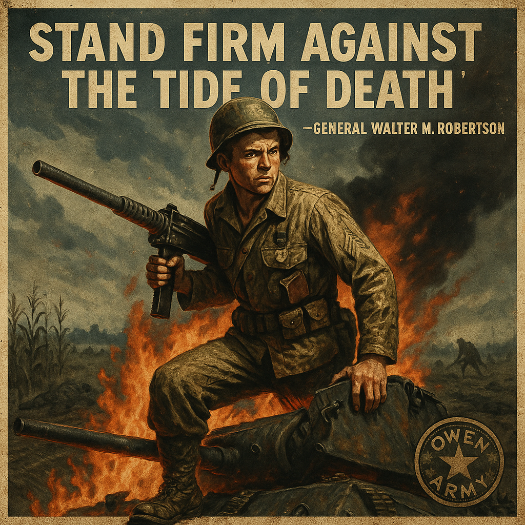 Audie Murphy’s Stand at Holtzwihr on a Burning Tank, 1945