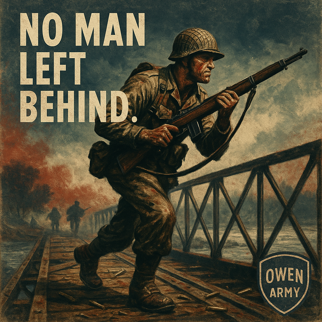 Charles DeGlopper’s WWII Medal of Honor stand at La Fiere