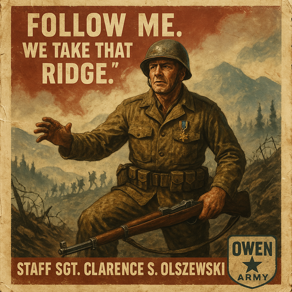 Clarence S. Olszewski's WWII ridge charge and Medal of Honor
