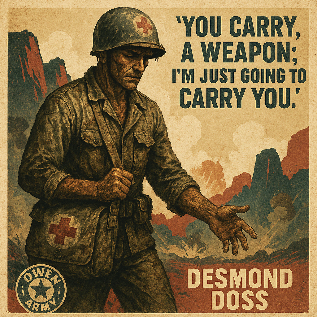 Desmond Doss, unarmed medic who saved 75 lives at Maeda Escarpment