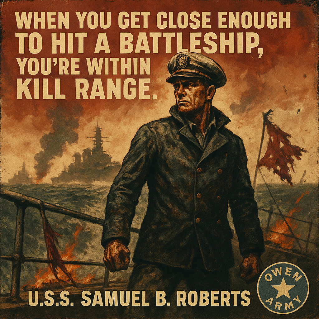 Ernest E. Evans at the Battle off Samar aboard USS Samuel B. Roberts