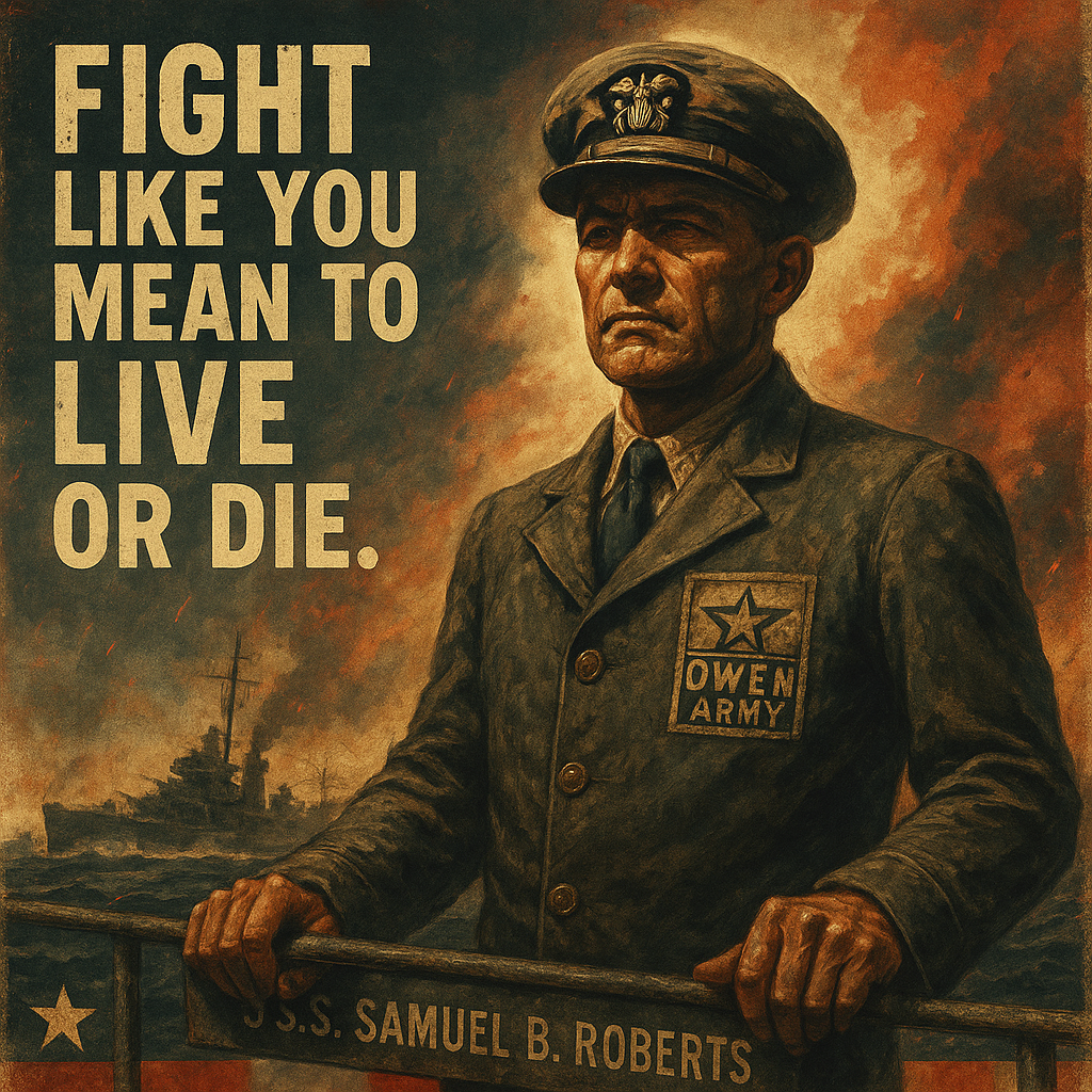 Ernest E. Evans aboard Samuel B. Roberts at the Battle of Samar