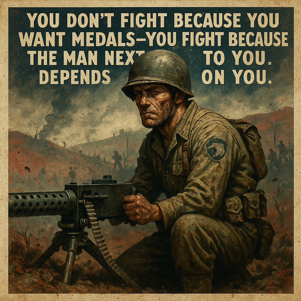 William J. Crawford's Medal of Honor Stand at Carano Ridge