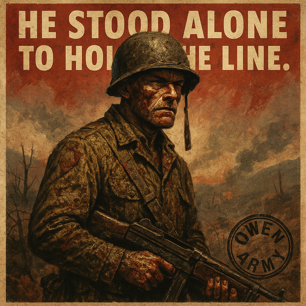 William J. Crawford’s 1943 Medal of Honor stand at Mignano