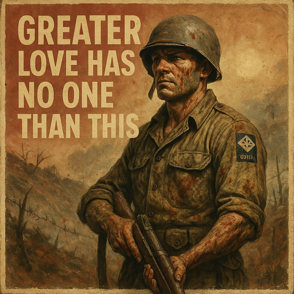 William J. Crawford's Medal of Honor Stand at La Foce, Italy