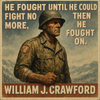 William J. Crawford’s WWII heroism as a wounded machine gunner