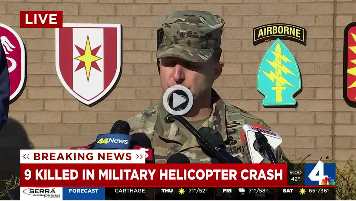 UPDATED: 9 soldiers dead after two Black Hawk helicopters crash in Kentucky