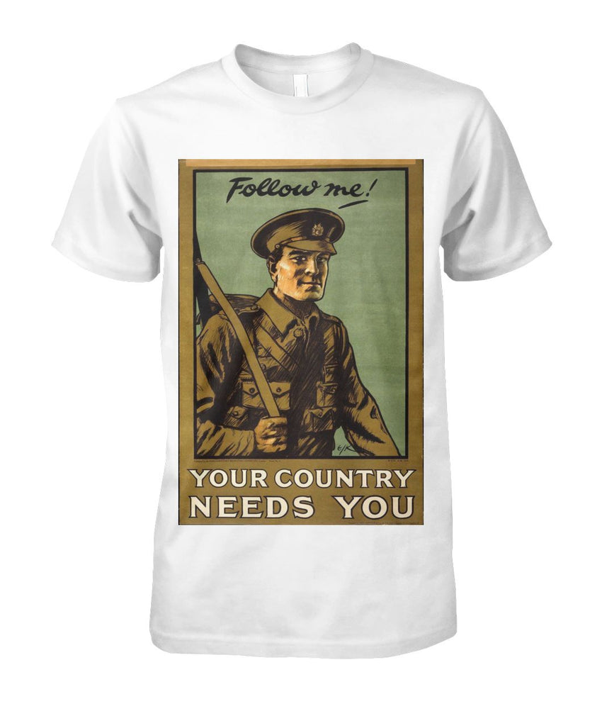 Follow Me Infantry- Vintage Poster Tee