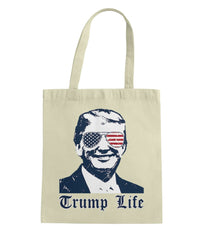 Trump Life | American Flag Glasses Cotton Tote Bag