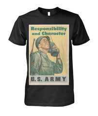 Responsibility and Character - Army Vintage Poster Tee