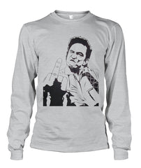 Johnny Cash Middle Finger Long Sleeve Tee