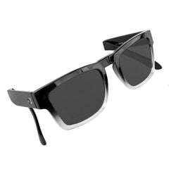 Bobster Brix Folding Sunglasses-Gloss Grad Frame-Smoked Lens