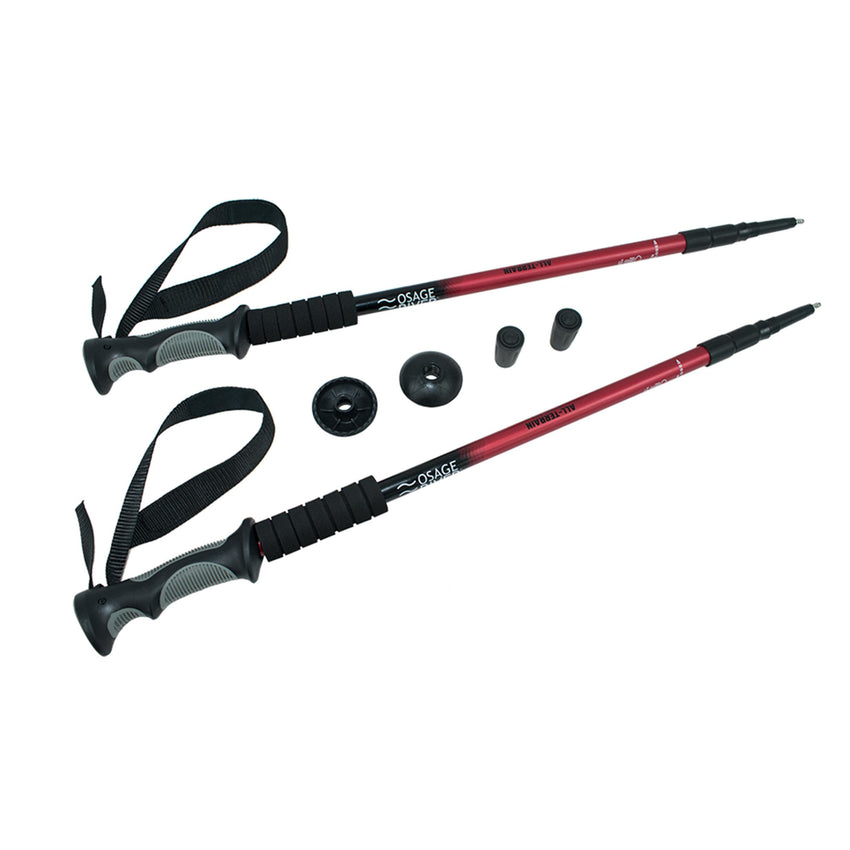 Osage River Trail Trekking Poles 1-Pair Red