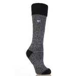 Heat Holder Sock Boot Ladies - Mid Brown - Cream