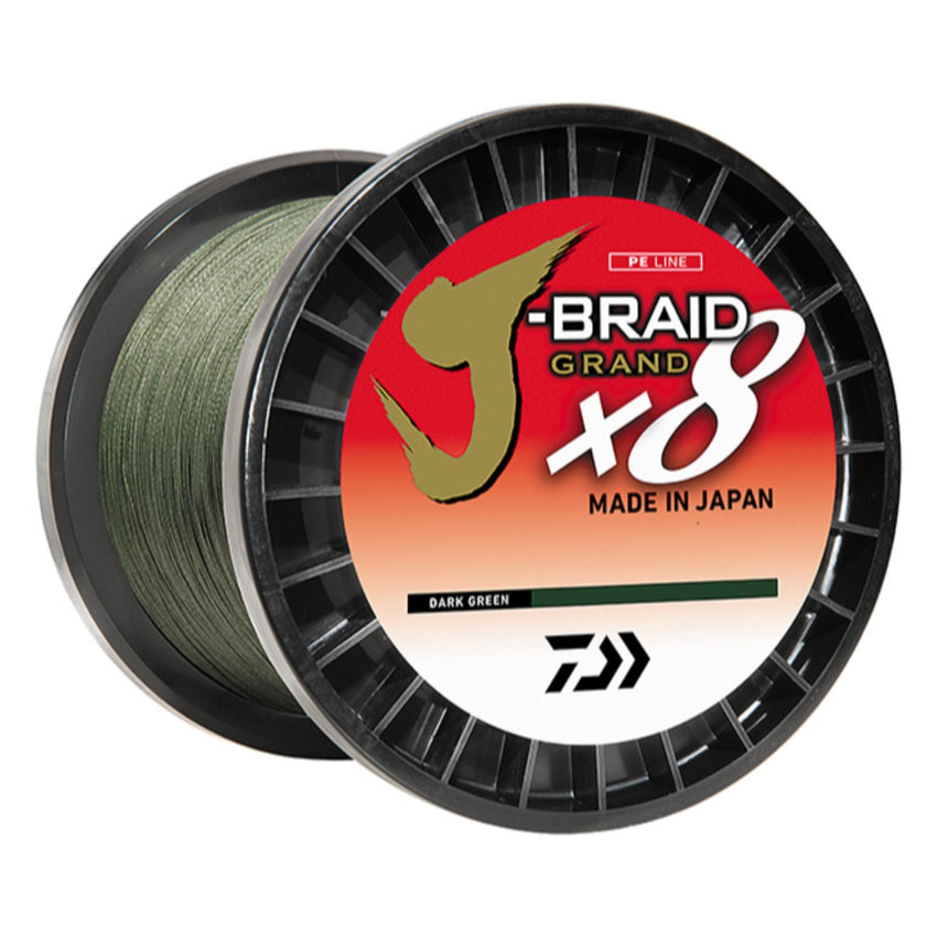 Daiwa J-Braid 8X 3000M Bulk Spool Dark Green