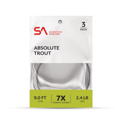 Scientific Anglers Absolute Trout  9 ft 1X Leader 3 Pk