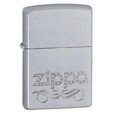 Zippo Satin Chrome Zippo Scroll Lighter