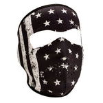 ZANheadgear Neoprene Full Mask  Black-White Vintage Flag