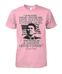 One Nation Under God - Ronald Reagan Quote Tee
