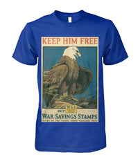 Keep Him Free - WWI Propaganda Poster Tee