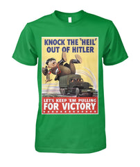 Knock The "Heil" Out of Hitler Vintage Poster Tee
