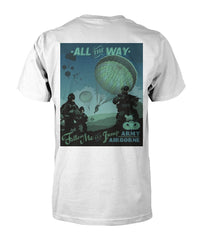 Follow Me and Jump Army Airborne Vintage Poster Tee