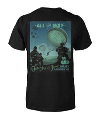 Follow Me and Jump Army Airborne Vintage Poster Tee