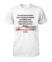 To stop drunk drivers from causing accidents and killing sober drivers just prevent sober drivers from driving. That's how gun control works.
